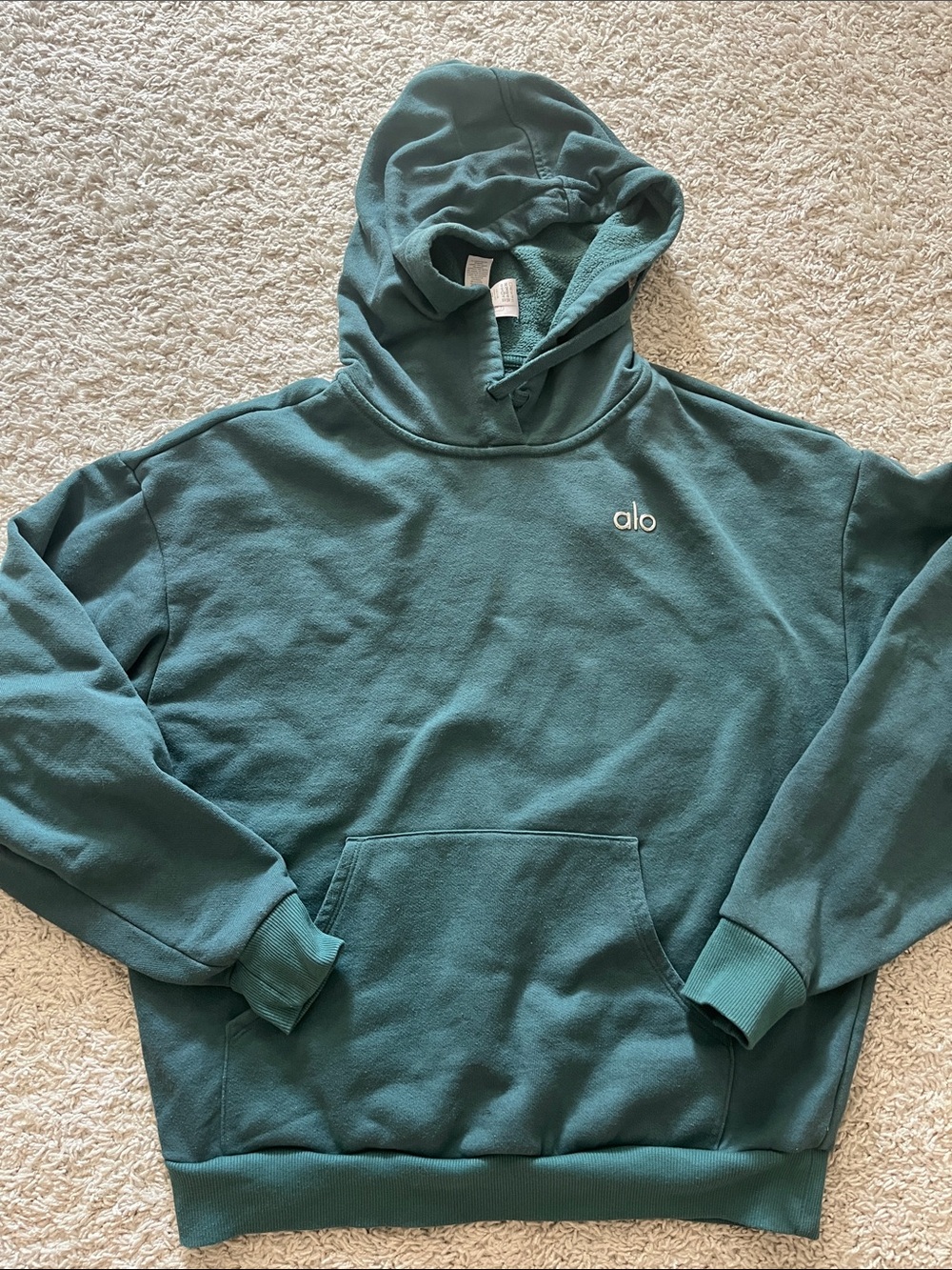 ALO Yoga Teal Hoodie Sweatshirt
